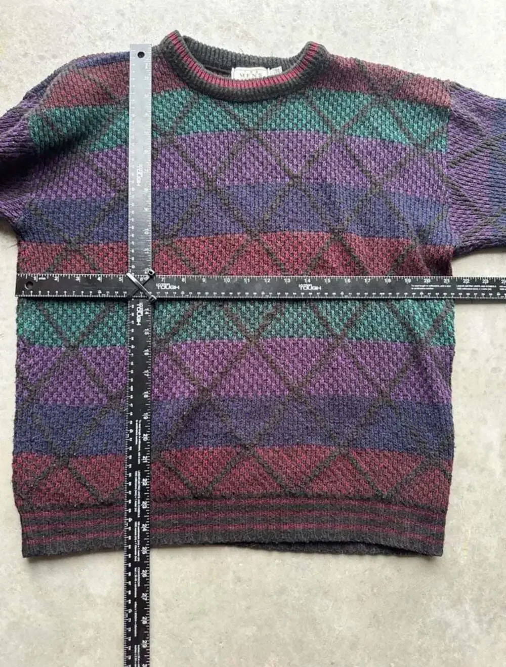 Vintage Sears Geometric Pattern Sweater - Large